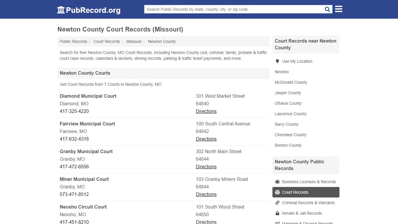 Free Newton County Court Records (Missouri Court Records)